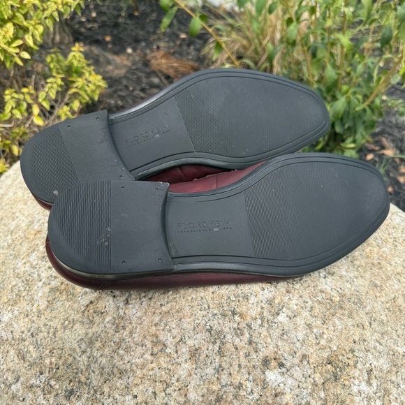 Florsheim Men's Penny Loafers Burgundy Leather Size 13D Slip-On Casual Shoes - Picture 7 of 9